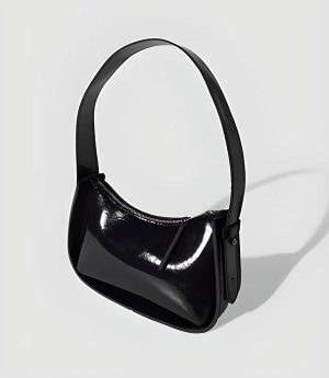 Лачена Багет Чанта За Ръка