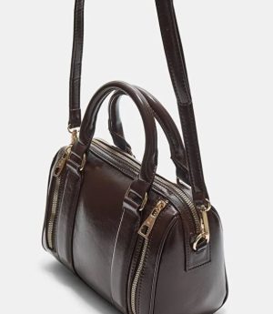 Чанта От Изкуствена Кожа С Цип