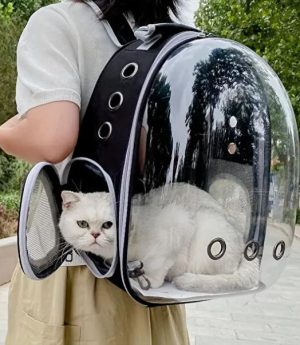 Раница За Пренасяне На Котки С Прозрачен Прозорец