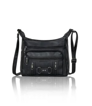 Дамска Чанта През Рамо От Кожа С Много Отделения